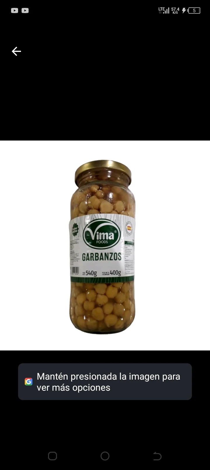 Garbanzos cocidos naturales's foto | AlKombomaster |  BizneCubano