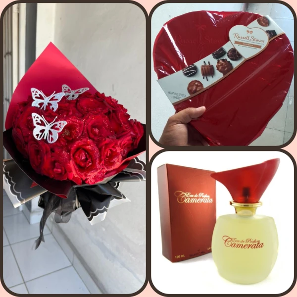 Regalo perfume (camerata ),ramo de rosas NATURALES y bombones's foto | AlKombomaster |  BizneCubano