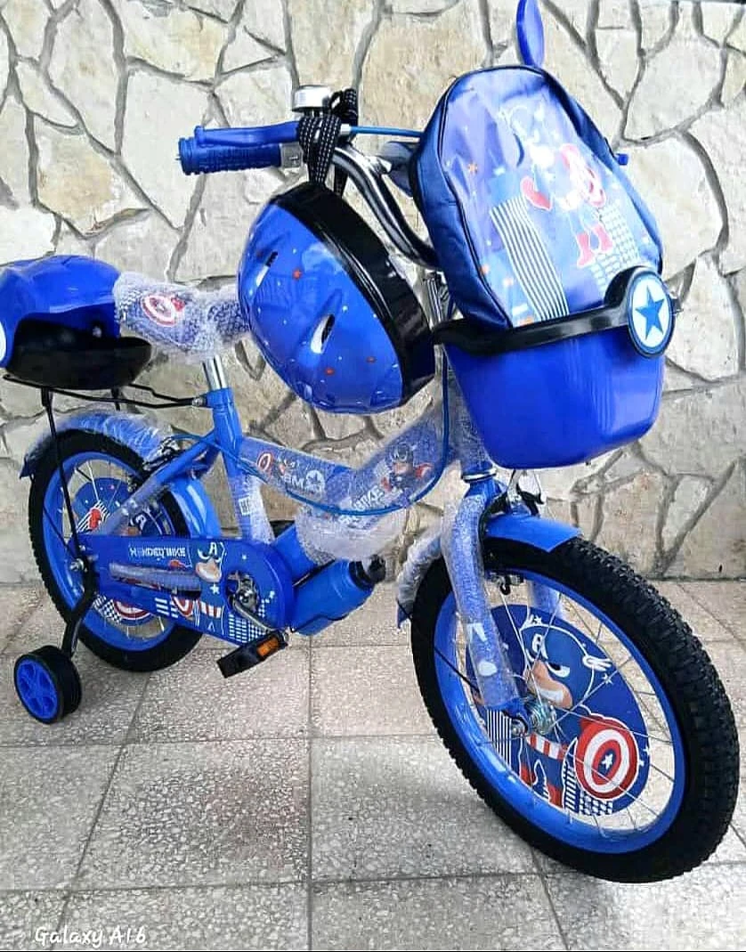 NUEVO MODELO❗️OFERTA SPECIAL ❗️❗️ •Bicicleta de niño #16, color azul, parrilla, cesta, mochila y casco, ruedas de apollo, nueva en caja's foto | AlKombomaster |  BizneCubano